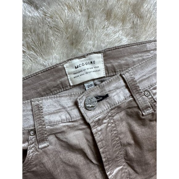 Mcguire high rise newton skinny velvet jeans sz 29 Champagne - Picture 2 of 4